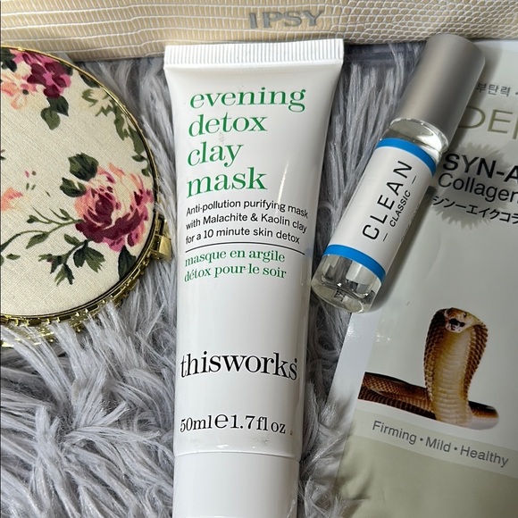 ThisWorks Evening Detox Clay Mask 1.7 Oz & Ipsy Bag & Beauty Bundle Set - Picture 10 of 15
